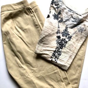Jenne Maag Tan Cotton Pants Sz: P4